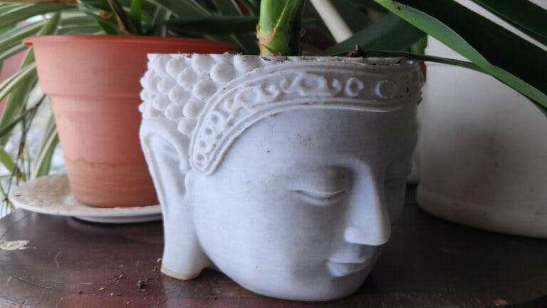 3D printed decorative planter, made on an Ender 3