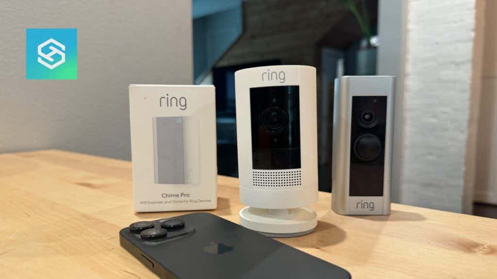 RIng devices in front of phone