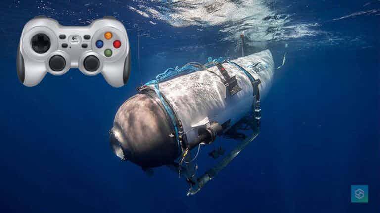 OceanGate submersible and Logitech GamePad