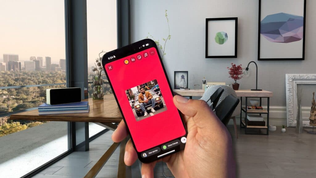 Change instagram bg color