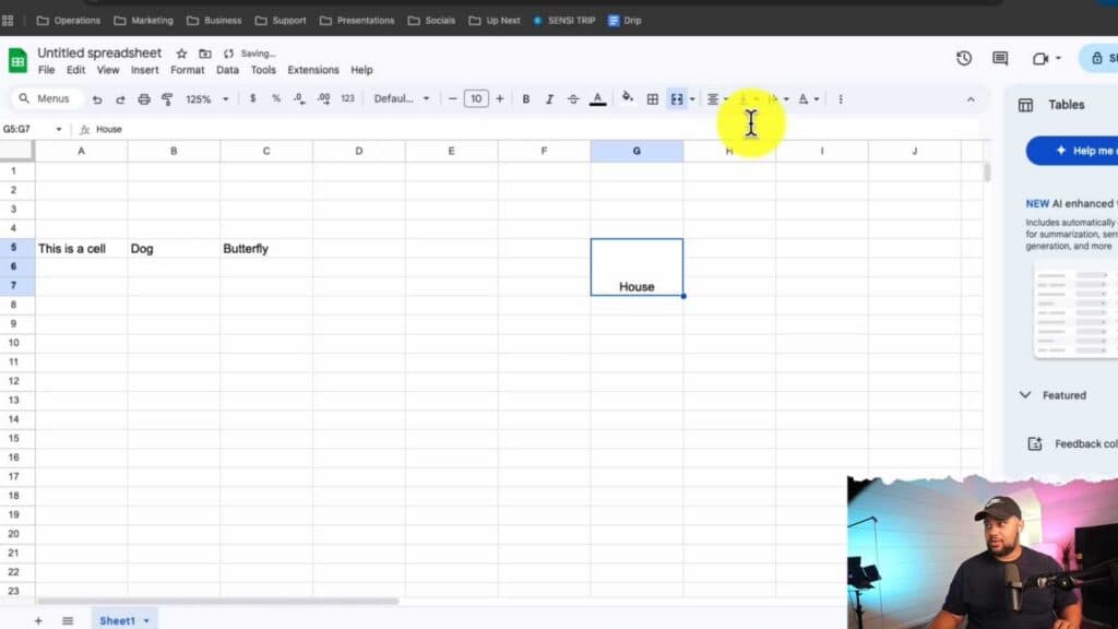 How to Merge Cells in Google Sheets
